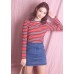 High Rise Denim Mini Skirt